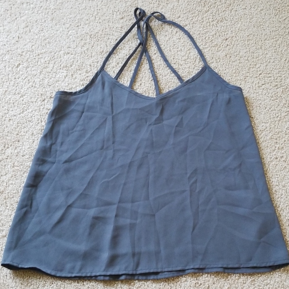 Hollister Grey cross back tank top